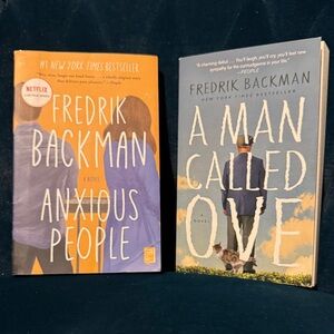Fredrik Backman Book Set - Anxious People & A Man Called Ove - EUC paperback